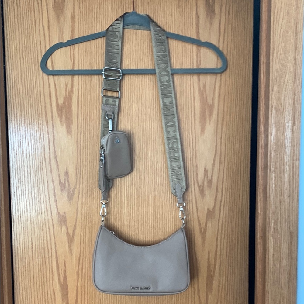Steve Madden tan crossbody with pouch